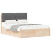 vidaXL Letto con Testiera Rivestita Grigio scuro 160 x 200 cm