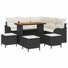 vidaXL Set Divano da Giardino 9 pz Nero polyrattan