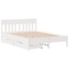 vidaXL Letto senza Materasso Bianco 140x190 cm Legno Massello di Pino