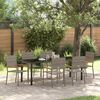 vidaXL Set da Pranzo per Giardino con cuscino 7 pcs Grigio polyrattan