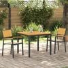 vidaXL Set da Pranzo per Giardino 3 pcs Nero e marrone