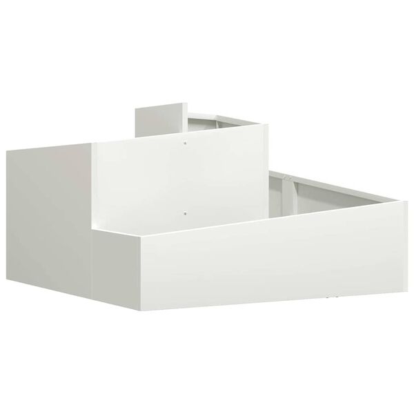 vidaXL Vaso da giardino Bianco 80 x 80 x 50 cm