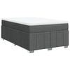 vidaXL Giroletto a Molle con Materasso Grigio Scuro 120x190cm Tessuto
