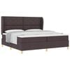 vidaXL Letto con molle e materasso Grigio Scuro 90x190 cm Tessuto