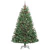 vidaXL Albero di Natale Artificiale con Rami Pieghevoli Verde 240 cm