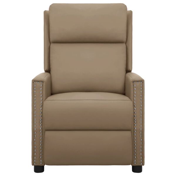vidaXL Poltrona Alzapersona Cappuccino Similpelle