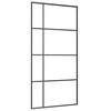 vidaXL Porta Scorrevole in Vetro ESG e Alluminio 102,5x205 cm Nera