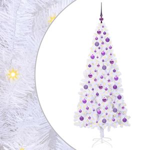 vidaXL Albero di Natale artificiale Bianco 180 cm PVC e Acciaio