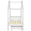 vidaXL Giroletto per Bambini con Cassetto Bianco Legno Pino 80x160 cm