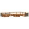 vidaXL Set di divani da esterno 9 pz Naturale Legno di Acacia Massello
