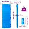 vidaXL Materasso da Campeggio Autogonfiabile con Cuscini 1 Persona Blu