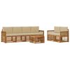 vidaXL Set di divani da esterno 7 pz Naturale e Beige