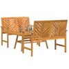 vidaXL Set Lounge da Giardino Marrone Legno massello di acacia