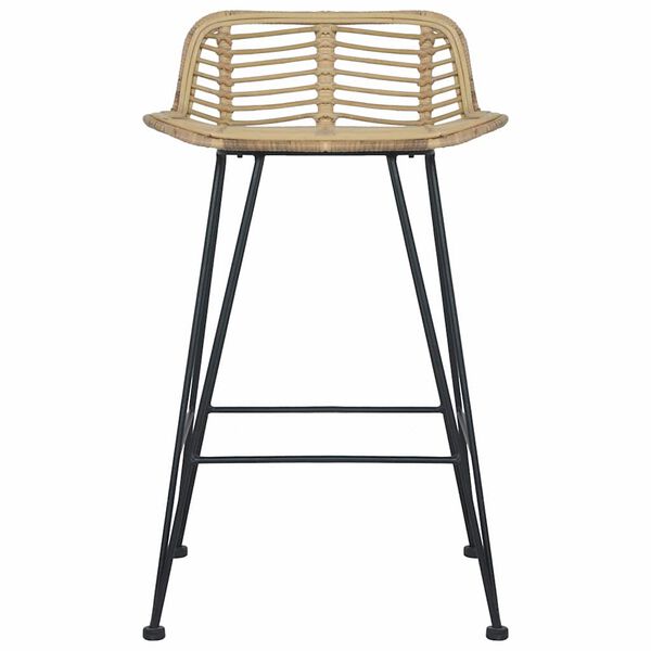 vidaXL Sedie da Bar 2 pz in Rattan Naturale
