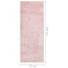 vidaXL Tappeto a Pelo Morbido Antiscivolo 57x150 cm Rosa