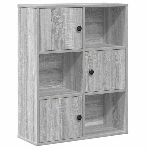 vidaXL Libreria Grigio Sonoma 60x24x76,5 cm in Legno Multistrato