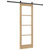 vidaXL Porta scorrevole Naturale e Nero 73,5 x 211 cm