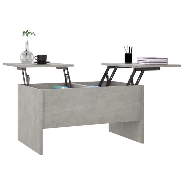 vidaXL Tavolino Salotto Grigio Cemento 80x50x42,5 cm Legno Multistrato