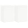 vidaXL Mobili TV a Parete 2pz Bianchi 40,5x30x60 cm Legno Multistrato
