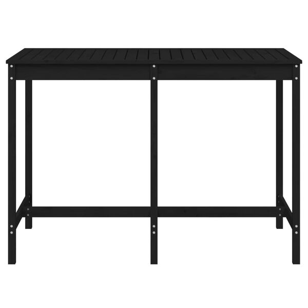 vidaXL Tavolo da Giardino Nero 159,5x82,5x110cm Legno Massello di Pino