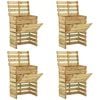 vidaXL Compostiera da giardino a listelli 4 pcs Verde