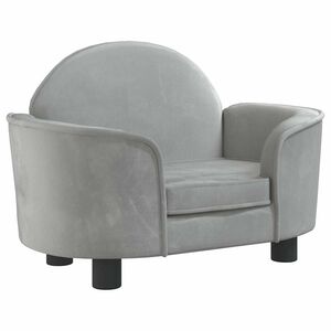 vidaXL Lettino per Cani Grigio Chiaro 66x40x45 cm in Velluto