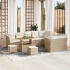 vidaXL Set Divano da Giardino 12 pcs Beige polyrattan