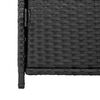vidaXL Armadietto Portaoggetti da Giardino Nero 83x45x76 cm Polyrattan