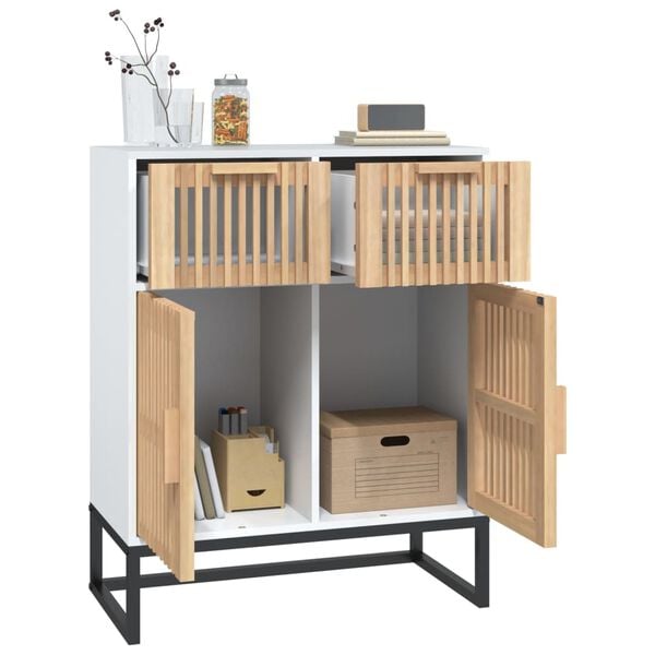 vidaXL Credenza Bianca 60x30x75 cm in Legno Multistrato