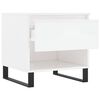 vidaXL Tavolini Salotto 2pz Bianco Lucido 50x46x50cm Legno Multistrato