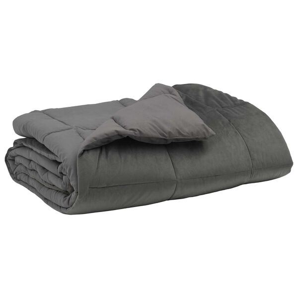 vidaXL Duvet Estivo Trapuntato Grigio chiaro 220 x 260 cm Microfibra