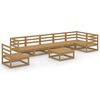 vidaXL Set Salotto da Giardino 8pz Marrone Ambra Legno Massello Pino