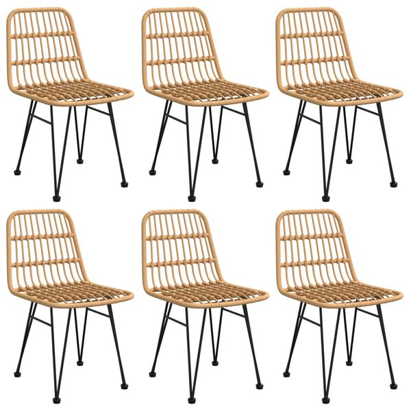 vidaXL Set da Pranzo da Giardino 7 pz in Polyrattan