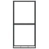 vidaXL Rastrelliera per Legna da Ardere Nera 100x30x209 cm in Acciaio
