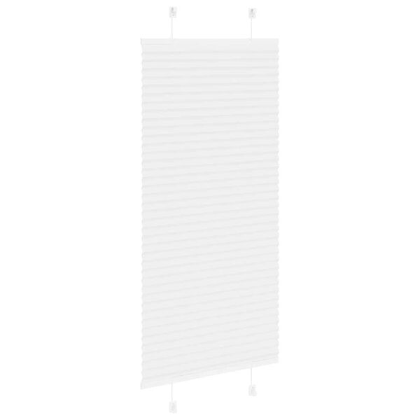 vidaXL Tenda Plissettata Bianca 60x100 cm Larghezza Tessuto 59,4 cm