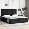 vidaXL Letto con contenitore e LED Nero 180 x 200 cm Pelle sintetica
