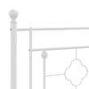 vidaXL Giroletto con Testiera Metallo Bianco 100x200 cm