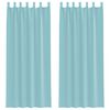 vidaXL Tende in Voile con Passanti 2 pz Turchese 140x260 cm