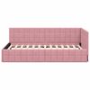 vidaXL Cornice del letto ad angolo Rosa 90 cm x 190 cm Velluto