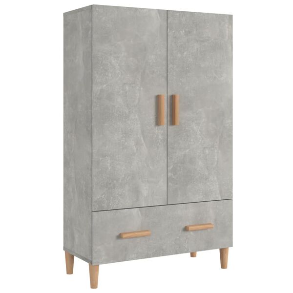 vidaXL Credenza Grigio Cemento 70x31x115 cm in Legno Multistrato