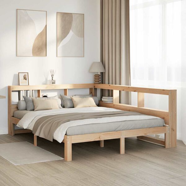 vidaXL Letto Libreria senza Materasso 140x190 cm in Legno di Pino