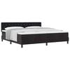 vidaXL Letto a molle con materasso Nero 200 x 200 cm Velluto