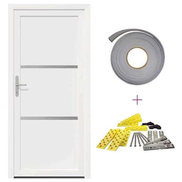 vidaXL Porta Frontale Bianco PVC