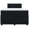 vidaXL Giroletto a Molle con Materasso Nero 120x190 cm in Velluto