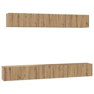 vidaXL Set mobile TV 5 pz Rovere artigianale Legno ingegnerizzato