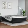 vidaXL Struttura Letto a Rete a Molle Nero 140x190 cm in Similpelle