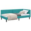 vidaXL Cornice del letto ad angolo Turchese 80 x 200 cm Velluto