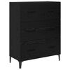 vidaXL Credenza Rovere Nero 69,5 x 34 x 180 cm Legno multistrato