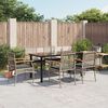 vidaXL Set da Pranzo da Giardino 7 pz con Cuscini in Polyrattan Grigio