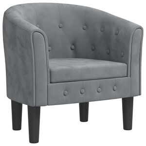 vidaXL Poltrona Cabriolet Grigio Scuro in Velluto